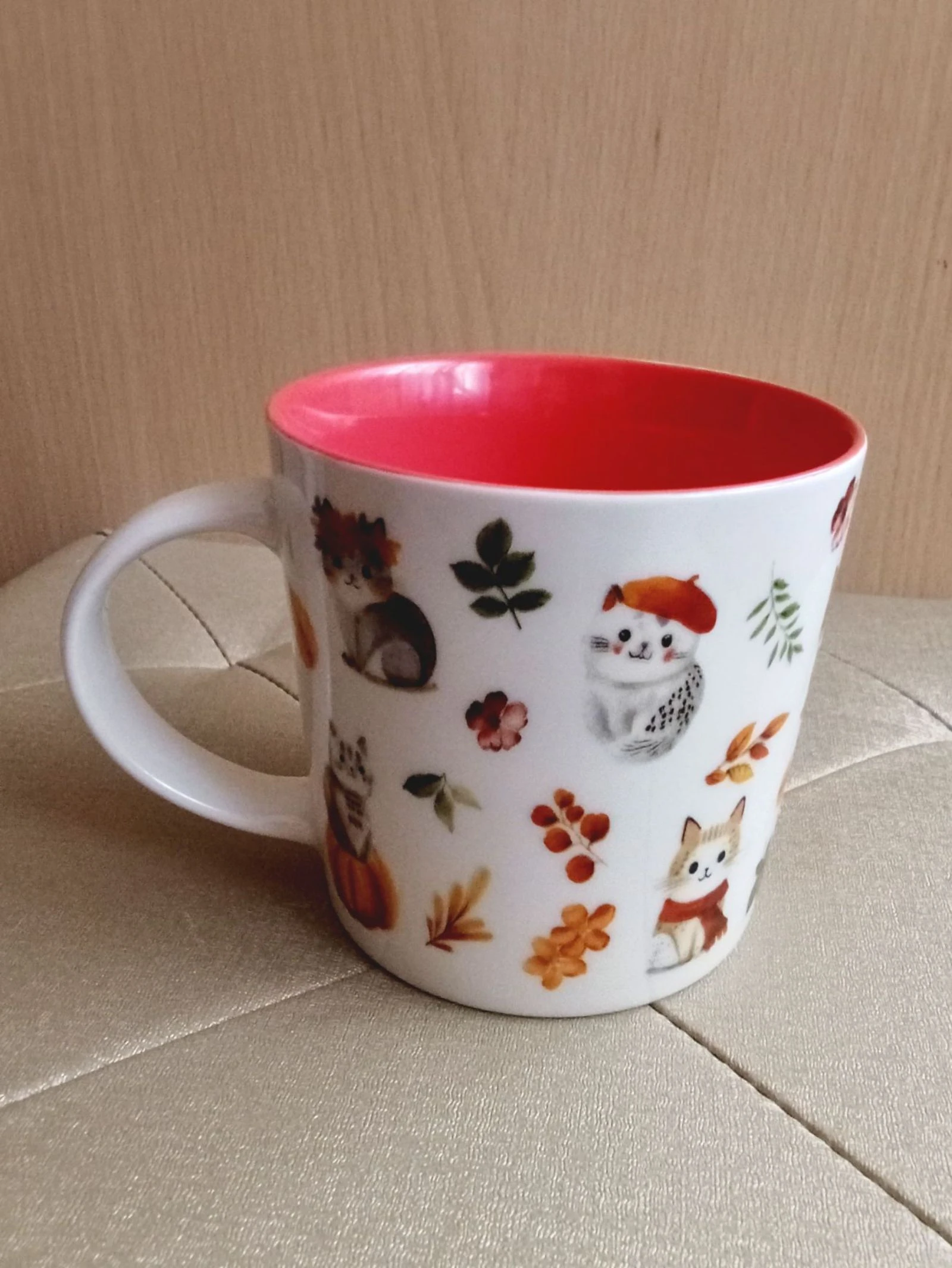 Nieuwe Pepco herfstbeker met keramische labels 380ml